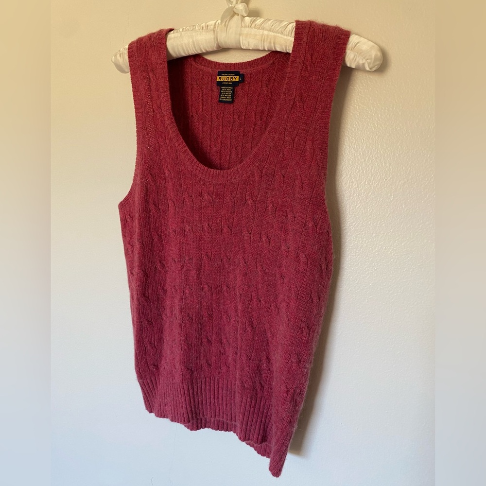Ralph Lauren Angora Rabbit Hair Sleeveless Top